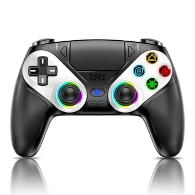 Bonacell RGB Wireless Controller für PS5 Pro/Slim/PC, Back Paddles 6-Achsen-Bewegungs/Dual Vibration/Turbo/Marco Touch Pad 3.5mm Audio Jack