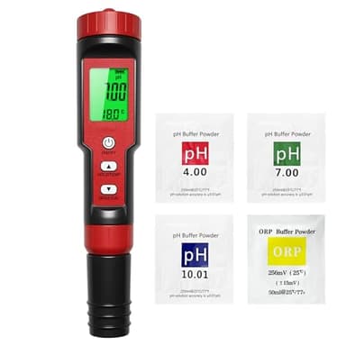 Homcoice pH Chlor Messgerät 7-in-1, pH Chlor Salzgehalt ORP TDS EC Temperatur Meter, hochpräziser Wasserqualitätstester mit ATC-Funktion für Pools, Trinkwasser, Aquarium, Hydrokultur