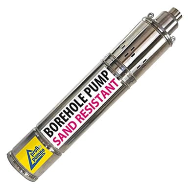Sandverträgliche Tiefbrunnenpumpe Screw-Star Schraubenpumpe Brunnenpumpe Wasserpumpe Gartenpumpe Rohrpumpe Hauswasserwerk Bohrlochpumpe für neuangelegte (230V - 4 Zoll - 750W)