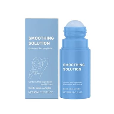 Smoothing Solution Ingrown Hair Treatment, Roll-On Gegen Eingewachsene Haare, After Shave Serum für Achseln, Intimbereich Und Empfindliche Haut, Schnelle Heilung und Pflege (50ML, 1PC)