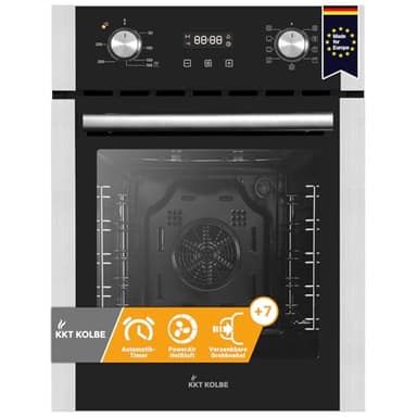 KKT KOLBE Einbaubackofen 45cm | 50L | 2,8kW | Pizzafunktion | Grill | Umluft | Automatik-Timer | 2-fach Wärmeschutzverglasung | Kindersicherung | EB4505ED
