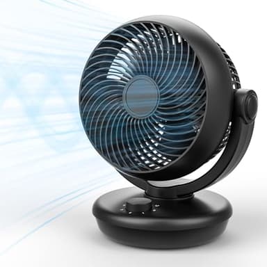 Dreamhigh® Tischventilator Sehr Leise – 35 dB Ultra-Leiser Tisch Ventilator mit 3 Geschwindigkeiten, 70° Oszillation & 100° Neigung, 35 W Energiesparend für Büro & Schlafzimmer