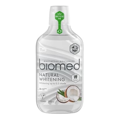 BIOMED Superwhite aufhellende Mundspülung gegen Mundgeruch - fluoridfreies und 99% natürliches Mundwasser in einer 500ml Packung