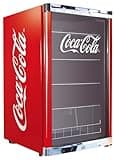 °CUBES Coca Cola Kühlschrank 115L | Getränkekühlschrank groß mit Glastür, perfekt für Partys & Gewerbe | Energieeffizient, 84,5 cm hoch, 104 kWh/Jahr - Flaschenkühlschrank groß
