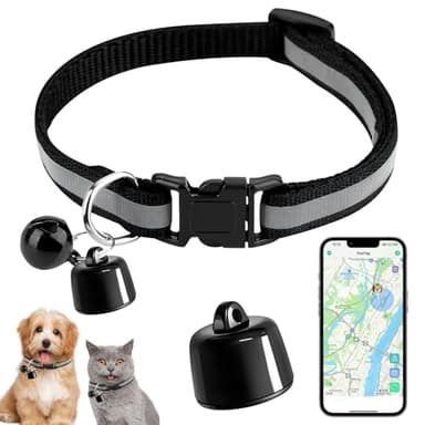GPS Tracker Katze, Mini GPS Tracker für Hunde Ohne ABO, Hundetracker Katzentracker, Kompatibel mit iOS und Android, Weltweite Standortverfolgung, Gepäckortung, Wasserdicht