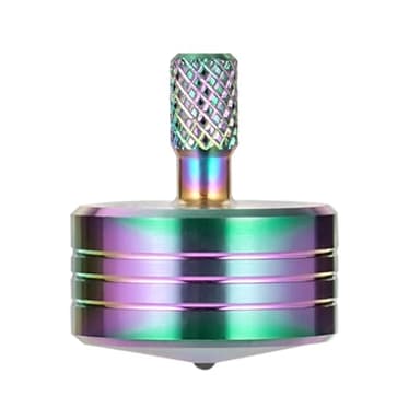 Präzisions-Metallkreisel, perfektes Gleichgewicht, Lange Rotationszeit von mehr als 10 Minuten, tragbares EDC-Tischspielzeug (Bunt Stil 4)