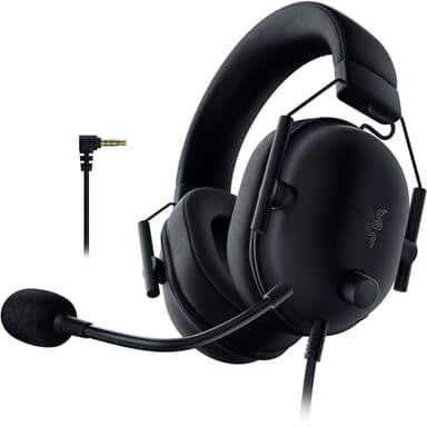 Razer Blackshark V2 X (Playstation) - Kabelgebundenes E-Sport Headset für Playstation Konsole (250g, Nierenmikrofon, 50mm Treiber, Passive Geräuschunterdrückung, 3,5mm Anschluss) Schwarz