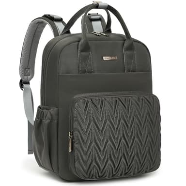 Pomelo Best Wickelrucksack Mittelgroß Stylischer Wickeltasche Rucksack Baby Tasche mit Wickelunterlage für unterwegs Diaper Bag Gepolstert mit Quiltmuster