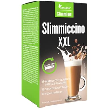 Grüner Kaffee, Inulin und Guarana - 10 Beutel für 10 Tage - Mit Kostenloser E-Book-Ratgeber - Slimmiccino XXL, Slimmium Sensilab