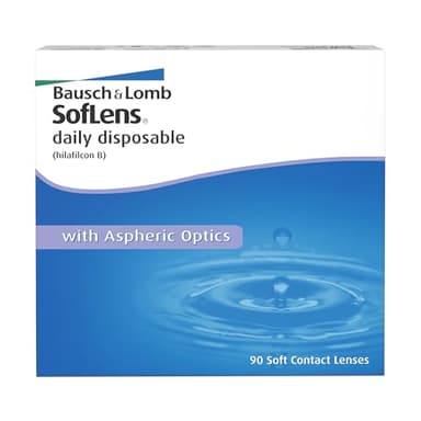 Bausch + Lomb SofLens daily disposable Tageslinsen, sphärische Kontaktlinsen, weich, 90 Stück BC 8.6 mm / DIA 14.2 / -2.75 Dioptrien