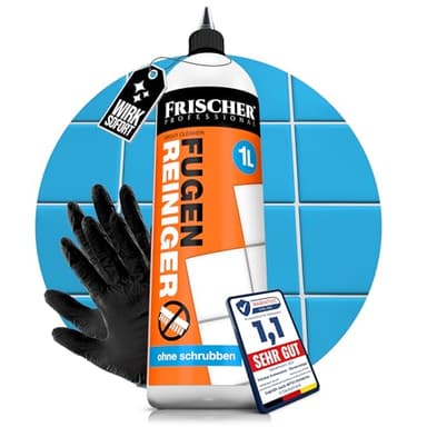FRISCHER PROFESSIONAL 1000ml Fliesenreiniger & Fugenreiniger Konzentrat EXTRA STARK - Reiniger zum Entfernen von hartnäckigen Verschmutzungen, Kalk, Schmutz im Bad oder Flur