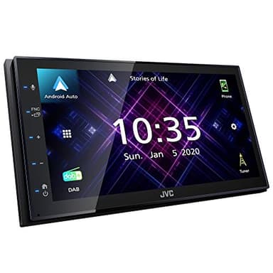 JVC KW-M565DBT - ohne Laufwerk, Apple CarPlay, Android Auto, 17,3 cm kapazitiver Touchscreen, DAB+/UKW, USB Mirroring für Android, Bluetooth Freisprecheinrichtung, Soundprozessor, 4 x 50 W, schwarz