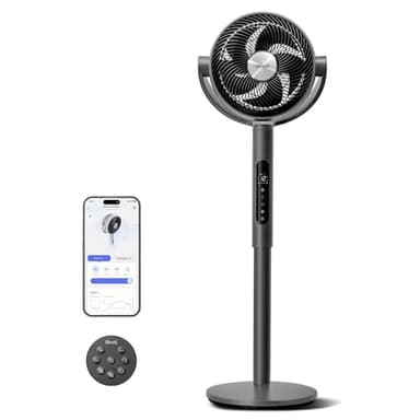 Levoit 20dB Standventilator sehr leise mit intelligenter Steuerung via APP & Alexa, DC Motor mit 30m Wurfweite, Ventilator mit Kühlung, Fan mit Fernbedienung, 4 Modi 12 Stufen 12 Std Timer