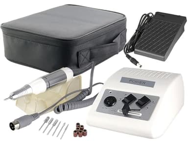 Elektrische Maniküre Fusspflegegerät als Pediküre Profistation zur Hand oder Fußpflege mit 30.000 Umdrehungen pro Minute. Einsteiger Set für zu Hause mit Transportschutz