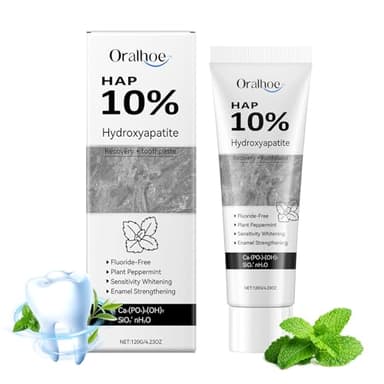 Hydroxylapatit Zahnpasta Ohne Fluorid 120g Hydroxyapatite Toothpaste Tiefenschutz für Die Zähne, Frischer Atem Schutz und Reparatur Des Zahnschmelzes und Lindern Sie Die Zahnempfindlichkeit