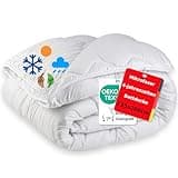 MALIKA 4 Jahreszeiten Bettdecken 135 x 200-2 teilig mit Druckknöpfen - Ganzjahresdecke und Sommerdecke - Bettdecke 135x200 4 Jahreszeiten - Vierjahreszeiten