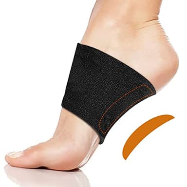 MIAYOHO Plantarfasziitis, Schmerzbandage für Fußgewölbe, patentiert, verstellbare Kompressions-Einsätze, orthopädische Einsätze für Plattfüße, Senkfuß, Hochgewölbe (42-48 EU (27-30.5cm), Schwarz)