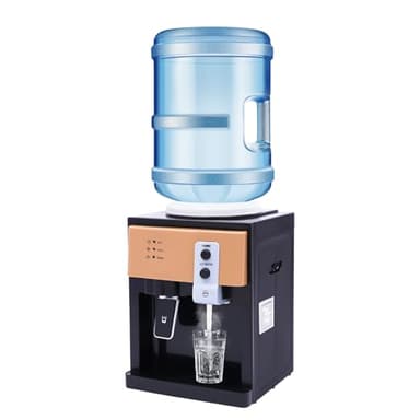 CHIMHOON 5L Elektrischer Wasserspender, Büro Kalte/Heiße Wasser Maschine 220V 550W, mit Abnehmbare Wasserauffangschale und Tragegriff, für Schreibtische, Nachttische, Couchtische, Hause Büro