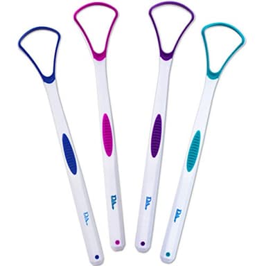 Zungenschaber, Zungenreiniger ~ Sanfter Silikonkopf (4er-Set)
