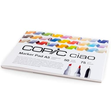 COPIC Ciao Marker Pad, 50 Blatt Markerpapier DIN A5, 75g/m² Zeichenpapier für Copic Marker, ultraweiß, säurefrei, chlorfrei