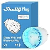 Shelly AZ Plug Weiß, WLAN- & Bluetooth-betriebener Smart-Plug, Strommessung, 12 A, 2500 W, Frustration-Free Setup, Kompatibel mit Alexa, kein Hub Erforderlich, Geräteüberwachung, Fernsteuerung