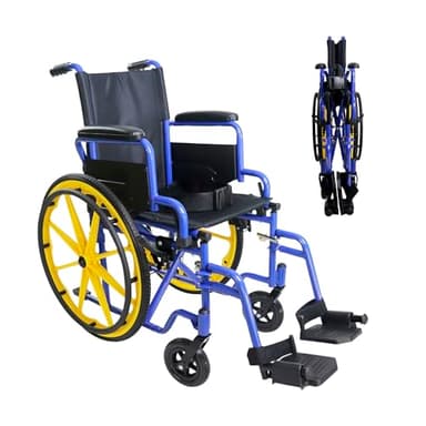 PEPE Mobility - Rollstuhl Faltbar Leicht für Kinder, Selbstantrieb, Leichtgewicht, Klapprollstuhl, Wheelchair