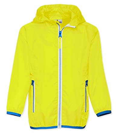 Playshoes Unisex Kinder Faltbare Regen-jacke Funktions-Jacke Regenmantel Regenbekleidung, Neongelb, 152 EU