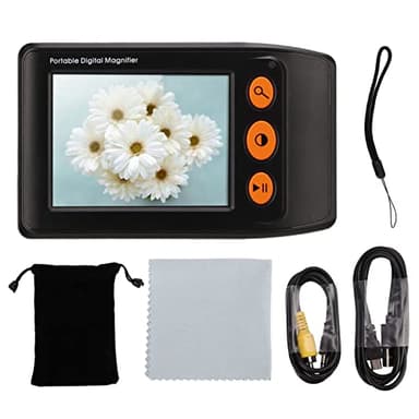 Glomora Digitale Videolupe, Hand-Digital-Videolupe Mit 3,5-Zoll-LCD, 2- Bis 25-fachem Zoom Für Verbesserte Lese- Und Sehhilfen Für Sehbehinderte, für Handwerk, Senioren Lesen Inspektion