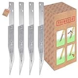 TRIBECCO Bodenanker 4er Set Gesamtlänge 437 mm feuerverzinkter Flachstahl Erdanker zum Einschlagen in den Boden Zelthering für Zelten Spielhäuser Spieltürme Schaukel