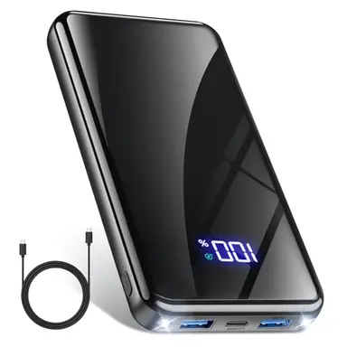 Power Bank,20000mAh Powerbank Schnellladefunktion 22,5W USB-C PD3.0 & QC4.0 Tragbarer Externer HandyAkkus mit LED Display/Taschenlampe,Kompatibel mit iPhone 17 Pro Max 16 15 14 Samsung Galaxy S25 Edge