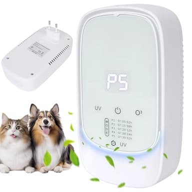 HOSSOM Ozongenerator, Luftreiniger mit Ozon, UV Dedesinfektion mit Duftbox, Geruchskiller, CADR: 50 m³/h, Für Räume bis zu 30m², für Zimmer, Rauch, Badezimmer, Haustiere, Formaldehyd und Geruch