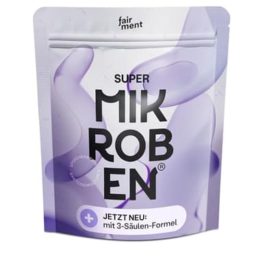 fairment SuperMikroben® Plus, Bakterien Stämme 3 MRD KBE/Tagesdosis, mit Vitamin B2 B3 B6 und Mineralien Komplex hochdosiert, 60 Kapseln aus Deutschland