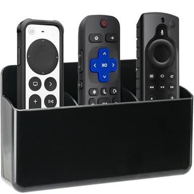 HCLRW 3 Slot Wandhalterung Fernbedienung Halterung TV Controller Halter Selbstklebender Marker Stift Der inhaber Behälter für Home Office Schule (Schwarz)