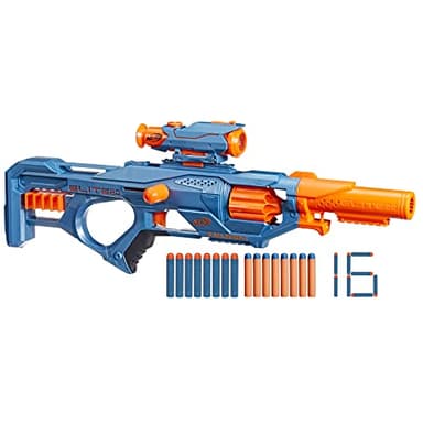 NERF Elite 2.0 Eaglepoint RD-8 Blaster, 8-Dart Trommel, abnehmbares Fernrohr und Abnehmbarer Lauf, 16 Darts, Bolzen, 27 Meter Schussweite