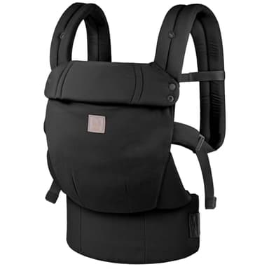 GAGAKU Babytrage für Babys Kleinkinder, Einfach zu Tragen Gesicht in Gesicht nach Vorne und Hinten Tragen, Ergonomisch Tragehilfe mit Nackenstütze, Geeignet für 3,2-15kg - Schwarz