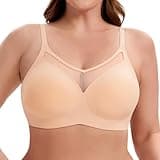 HBselect Nahtloser BH Damen Ohne Bügel Spitzen BHS V-Ausschnitt Bralette Weicher Push-Up BH Gepolstert Klassische Bustier T-Shirts BH Seamless Bra mit Zusätzlicher BH-Verlängerung