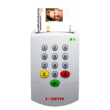 SCM SPR332 v2 USB Secure Pin Pad Kartenleser - ideal für EPA, beA, Digitale Signatur oder Online-Abrechnung KV / 905127