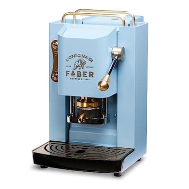 Faber Pro Deluxe Kaffeemaschine aus Messing mit Pads aus Ese Papier 44 mm