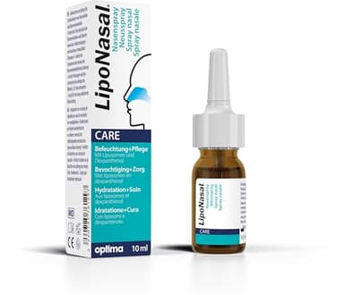 LipoNasal Nasenpflege, Nasenspray Kinder und Erwachsene zur Befeuchtung und Pflege der Nasenschleimhaut, mit Dexpanthenol, ohne Konservierungsmittel, 10 ml