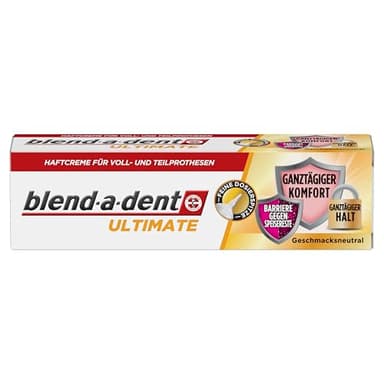Blend-a-dent Ultimate Haftcreme für Voll- und Teilprothesen, Geschmacksneutral, 40g