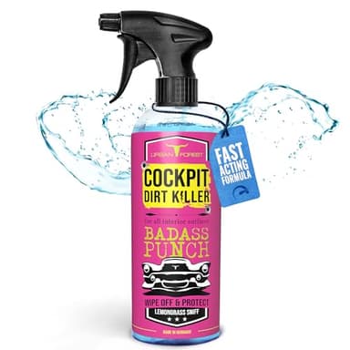 URBAN FOREST Cockpit Reiniger Auto | Auto Reiniger Innenraum | Kunststoffpflege & Cockpitpflege Auto | UV-Schutz für Armaturenbrett Kunststoff Leder Vinyl | Cockpitspray als Innenraumreiniger 500ml