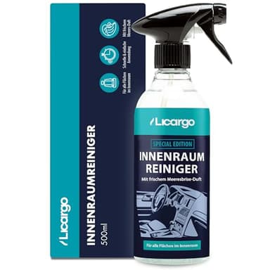 LICARGO Auto Innenraum Reiniger - Meeresbrise Duft (500ml) - Cockpitpflege für die Innen Reinigung von Kunststoff, Armaturen, Polster & Leder - Autopflege, Autoreinigung, Cockpit Reiniger Auto