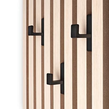 HAGEFOL® Haken für Akustikpaneele, 3 Stück, mit Klemmfix Funktion ohne Bohren, Garderobenhaken für Holz Wandpaneele