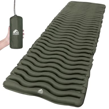 Unigear 500g ultraleichte Isomatte Camping Kleines Packmaß, Aufblasbare Luftmatratze Schlafmatte Campingmatte für Outdoor Wandern Strand, Feuchtigkeitsbeständig Wasserdicht und rutschfest, MEHRWEG