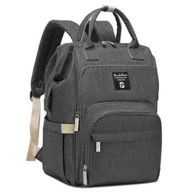 Pomelo Best Baby Wickelrucksack stylische Wickeltasche Rucksack mit Haken wasserdicht multifunktional Große Kapazität Rucksack für unterwegs