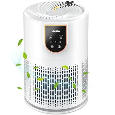 Aircillin Luftreiniger Allergiker, Luftreiniger mit 5-stufig H13 HEPA Filter, 798 Sq Ft Abdeckung Max, HEPA Luftfilter gegen 99,97 prozent von Staub Pollen Tierhaare & Gerüche, 25dB (Fine)