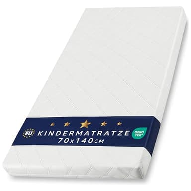 Matratze Kinderbett Mattress 70x140 cm Kindermatratze für Babybett Reisebett Beistellbett und Gitterbett Kinderbettmatratze Bettmatratze für Baby und Kinder 70 x 140 Oeko-Tex