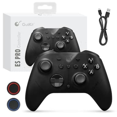 GuliKit ES PRO Wireless Controller für PC, Windows, Android, iOS, Switch 1/2 – Der schnellste Controller der Welt mit 3,25 ms Latenz, TMR Joysticks, 30 Stunden Akkulaufzeit und Aufweckfunktion