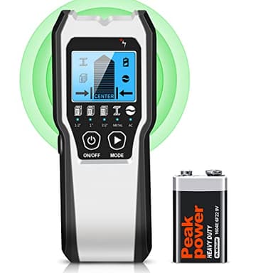 FOLAI Leitungssucher Ortungsgerät 5 in 1,verbesserter elektronischer Wandscanner mit HD-LCD-Display und Audioalarm zur Erkennung von Holz, Metall und Wechselstromkabeln, (blau)