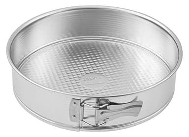 Zenker Springform Silver Ø26 cm – Hochwertige Backform mit gewaffeltem Boden und gerilltem Rand, 2-teilig, hitzebeständig bis +230 °C, Designed in Germany